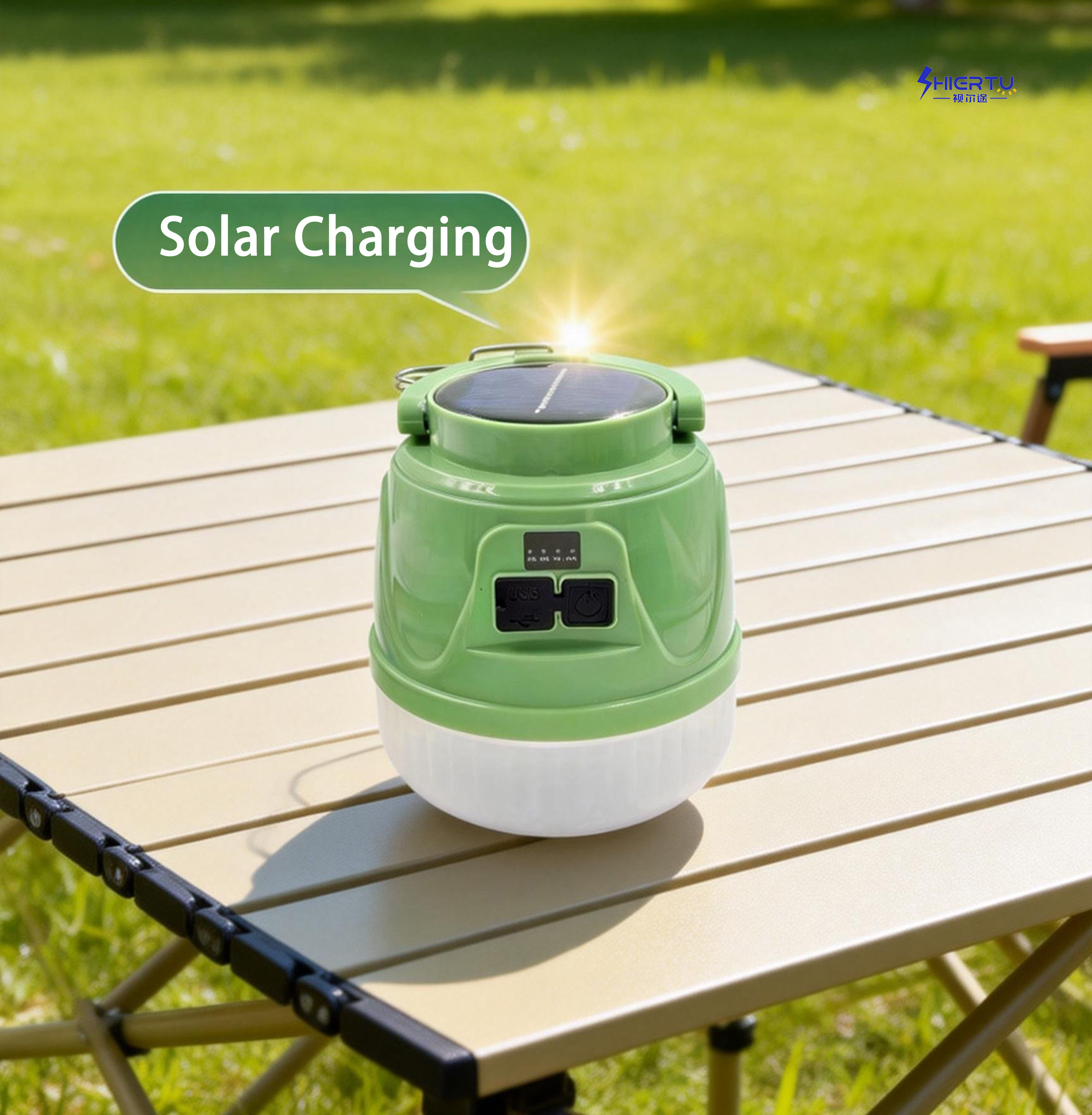 ShiErTu Multifunctional Solar Charging Outdoor Camping Bulb Lamp-882