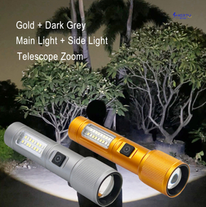 ShiErTu Ultra-long Range Aluminum Alloy Telescope Zoom Flashlight-803