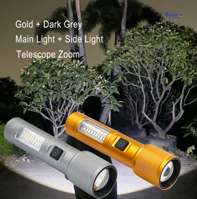 ShiErTu Ultra-long Range Aluminum Alloy Telescope Zoom Flashlight-803